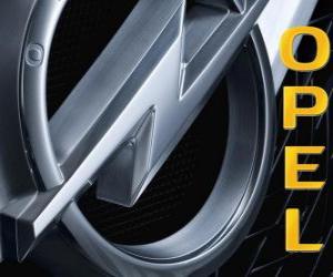 пазл Opel, Опель логотип, немецкая марка автомобиля